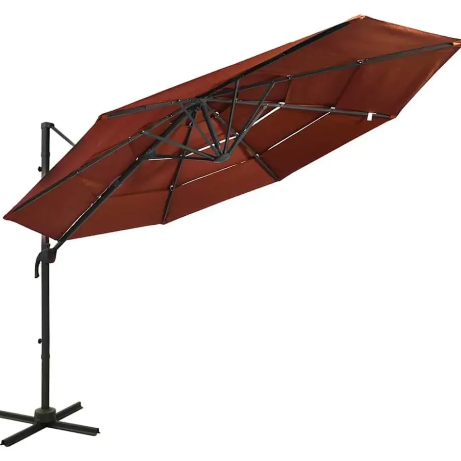 vidaXL - Parasol - Bruin - Polyester