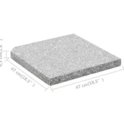 vidaXL - Parasolgewichtplaat - Grijs - Graniet