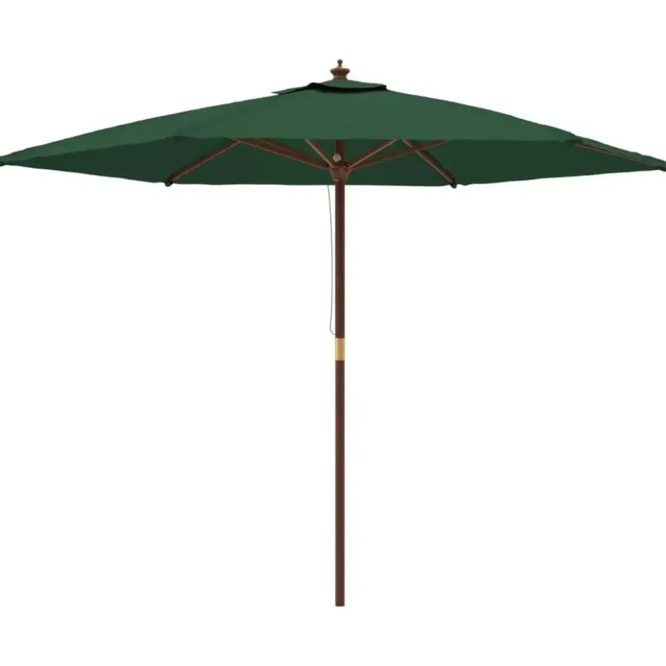 vidaXL - Parasol - Groen - Hout