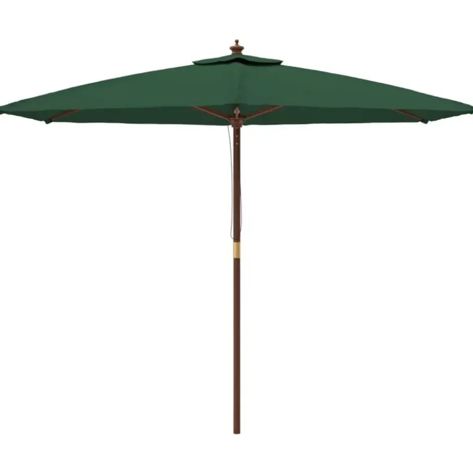 vidaXL - Parasol - Groen - Hout
