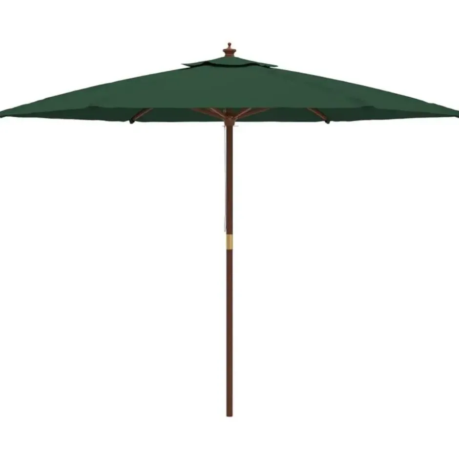 vidaXL - Parasol - Groen - Hout