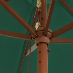 vidaXL - Parasol - Groen - Hout