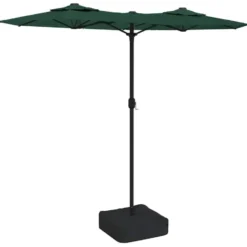 vidaXL - Parasol - Groen - Stof