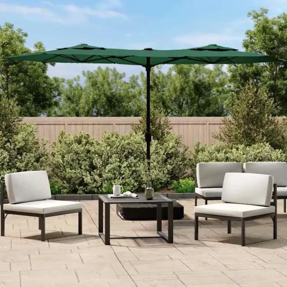 vidaXL - Parasol - Groen - Stof