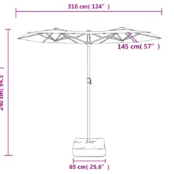 vidaXL - Parasol - Groen - Stof