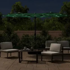 vidaXL - Parasol - Groen - Stof