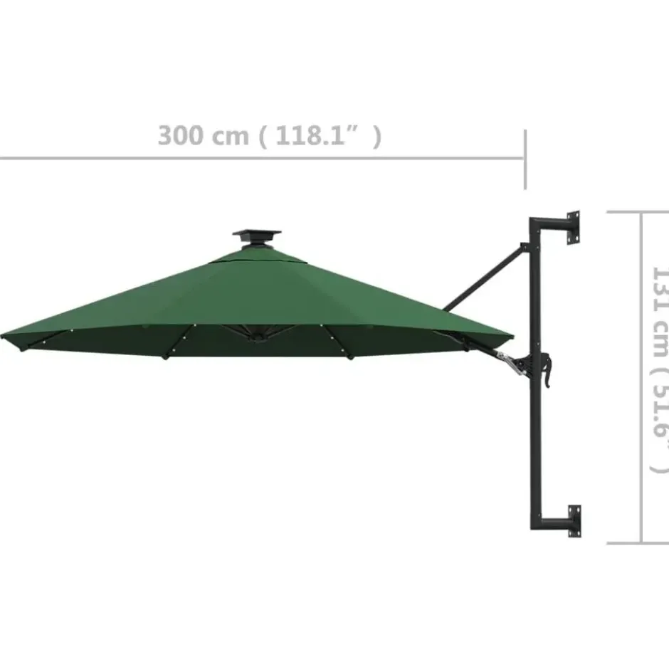 vidaXL - Parasol - Groen - Stof