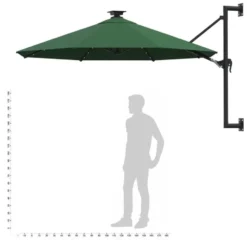 vidaXL - Parasol - Groen - Stof
