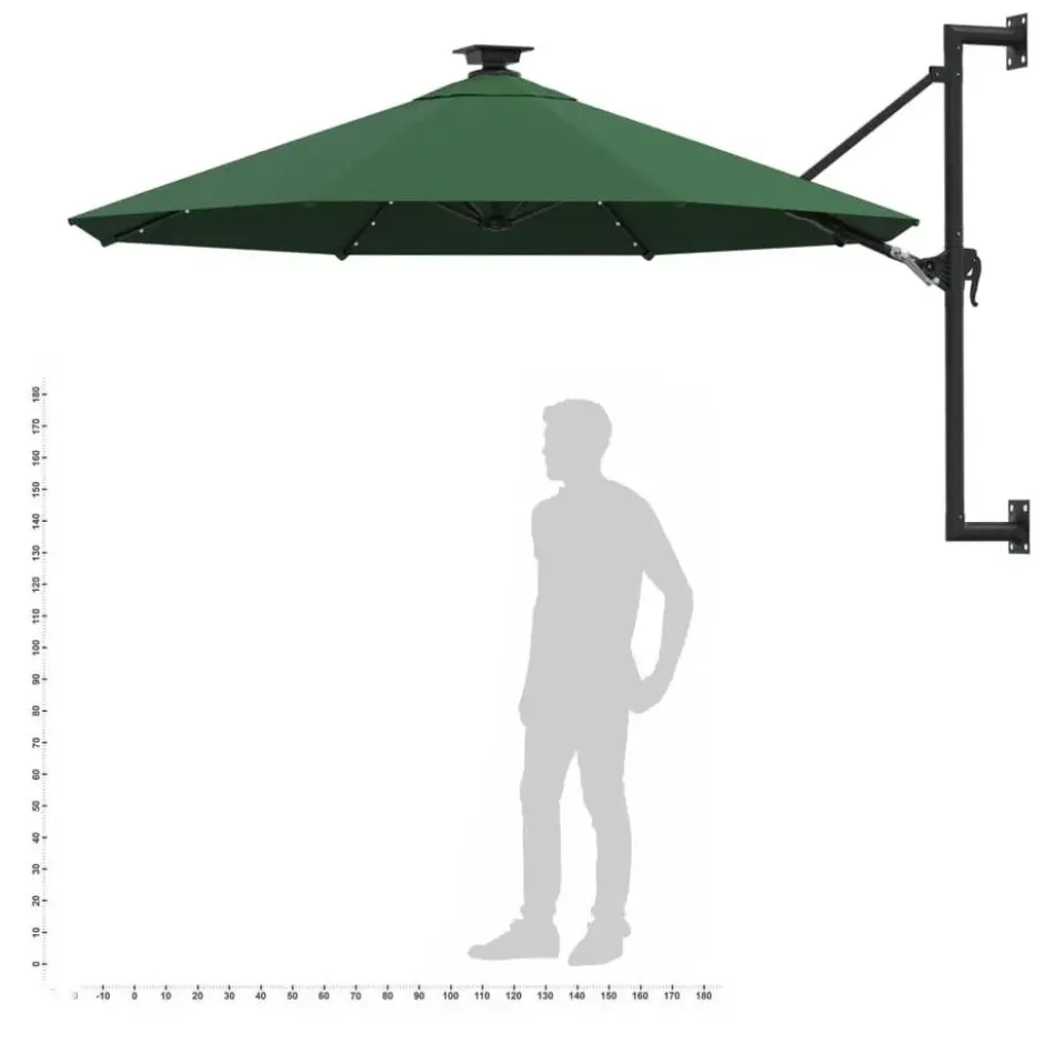 vidaXL - Parasol - Groen - Stof