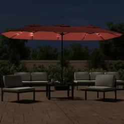 vidaXL - Parasol - Oranje - Stof