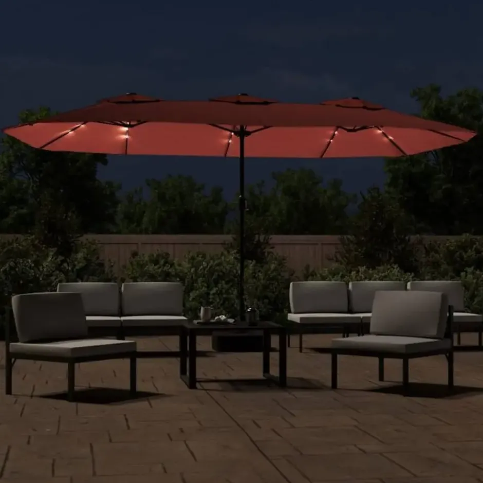 vidaXL - Parasol - Oranje - Stof