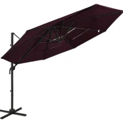 vidaXL - Parasol - Rood - Polyester