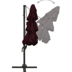 vidaXL - Parasol - Rood - Polyester