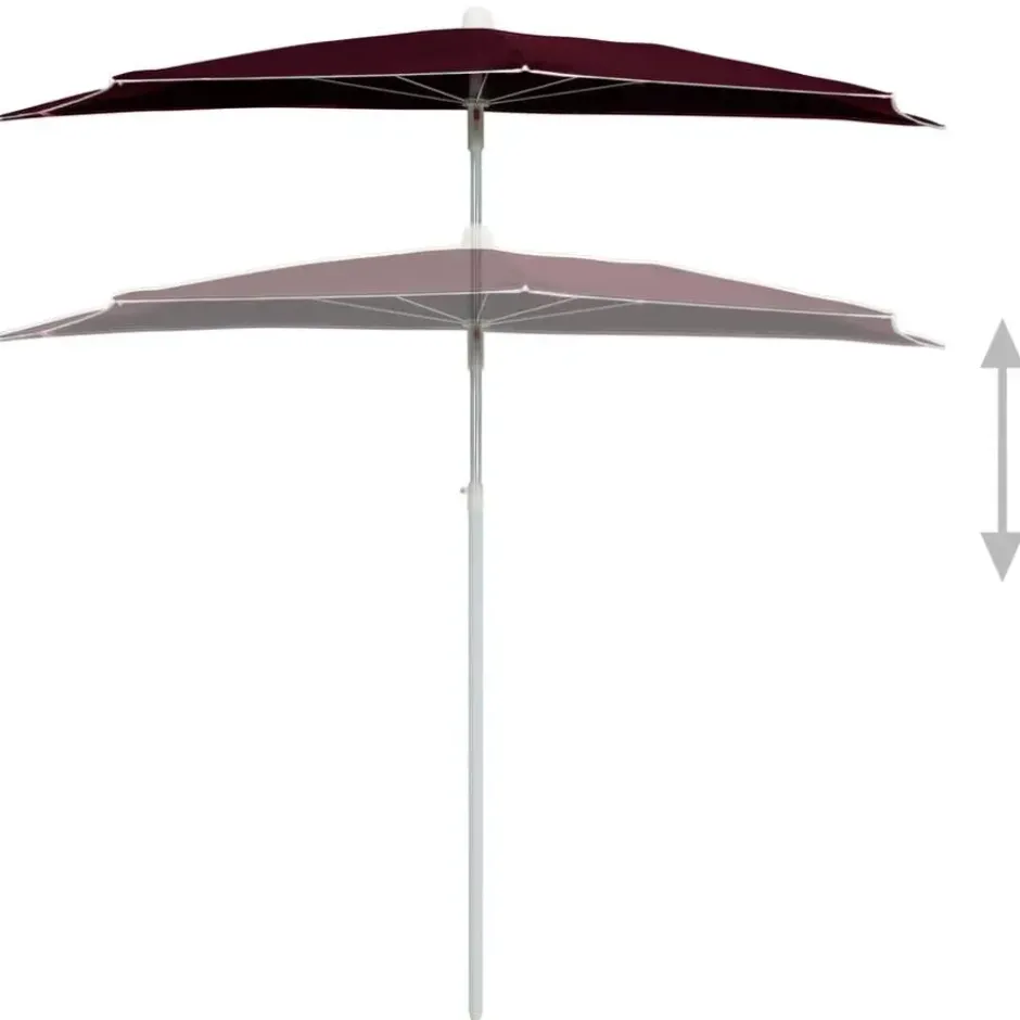 vidaXL - Parasol - Rood - Stof