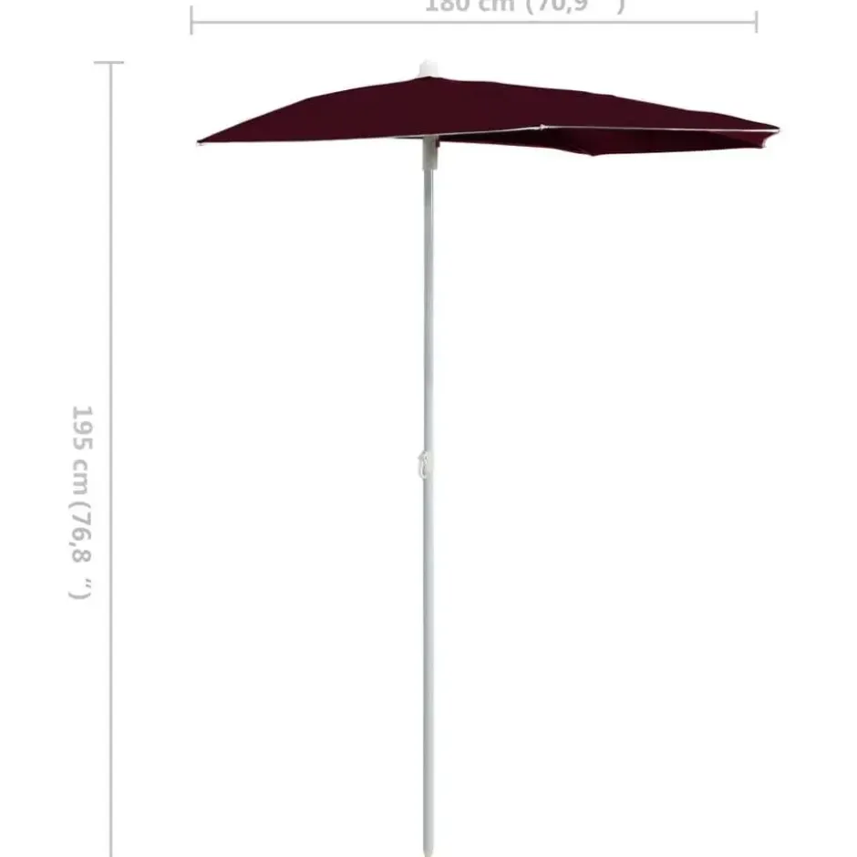 vidaXL - Parasol - Rood - Stof