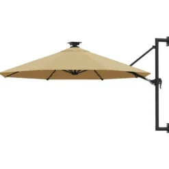 vidaXL - Parasol - Taupe - Stof