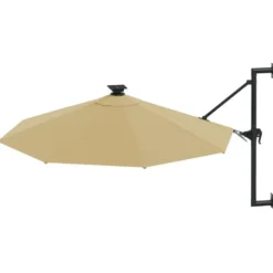 vidaXL - Parasol - Taupe - Stof