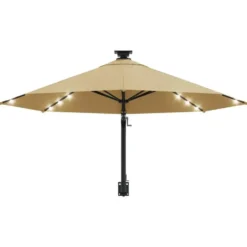 vidaXL - Parasol - Taupe - Stof