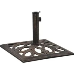 vidaXL - Parasolvoet - Bruin - Gietijzer - 49 x 49 x 33 cm