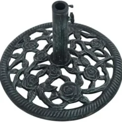 vidaXL - Parasolvoet - Groen - Gietijzer - 40 x 40 x 32 cm