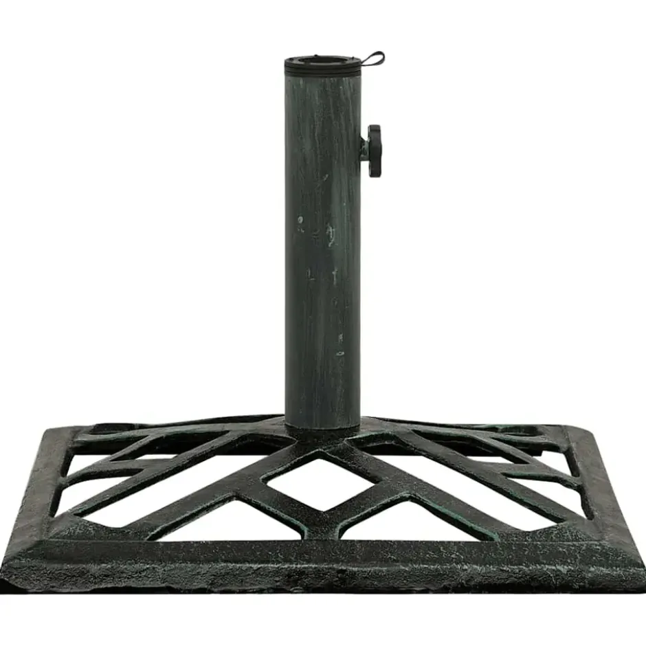 vidaXL - Parasolvoet - Groen - Gietijzer - 44 x 44 x 31 cm