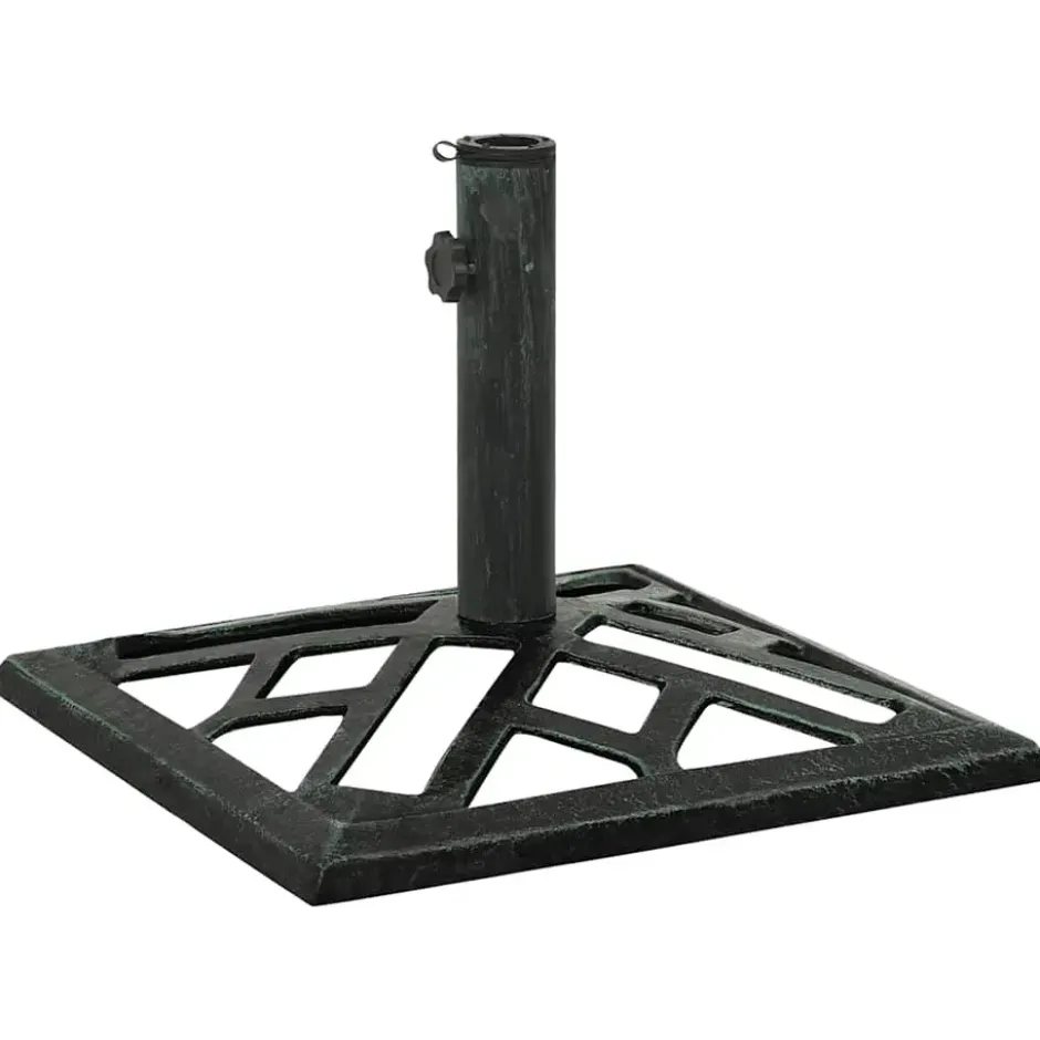 vidaXL - Parasolvoet - Groen - Gietijzer - 44 x 44 x 31 cm