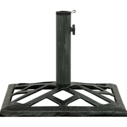 vidaXL - Parasolvoet - Groen - Gietijzer - 44 x 44 x 31 cm