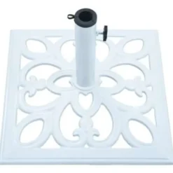 vidaXL - Parasolvoet - Wit - Gietijzer - 49 x 49 x 33 cm