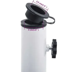 vidaXL - Parasolvoet - Wit - Gietijzer - 49 x 49 x 33 cm