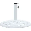 vidaXL - Parasolvoet - Wit - Gietijzer - 48 x 48 x 33 cm