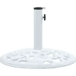vidaXL - Parasolvoet - Wit - Gietijzer - 48 x 48 x 33 cm