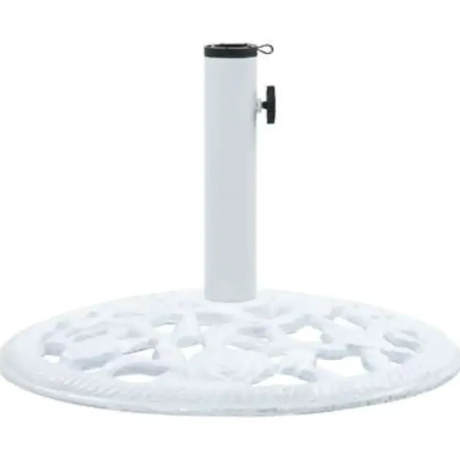 vidaXL - Parasolvoet - Wit - Gietijzer - 48 x 48 x 33 cm