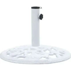 vidaXL - Parasolvoet - Wit - Gietijzer - 48 x 48 x 33 cm