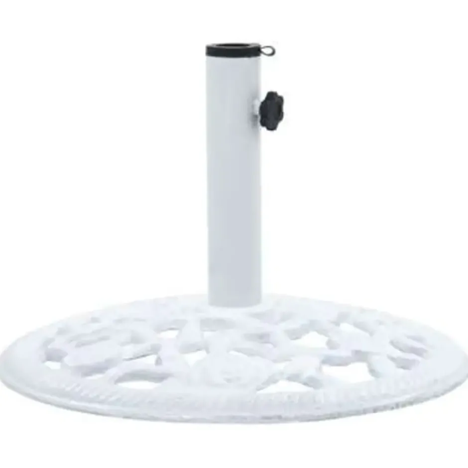 vidaXL - Parasolvoet - Wit - Gietijzer - 48 x 48 x 33 cm