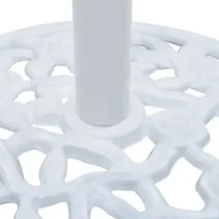 vidaXL - Parasolvoet - Wit - Gietijzer - 48 x 48 x 33 cm
