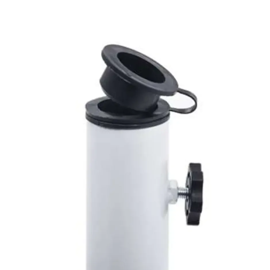 vidaXL - Parasolvoet - Wit - Gietijzer - 48 x 48 x 33 cm