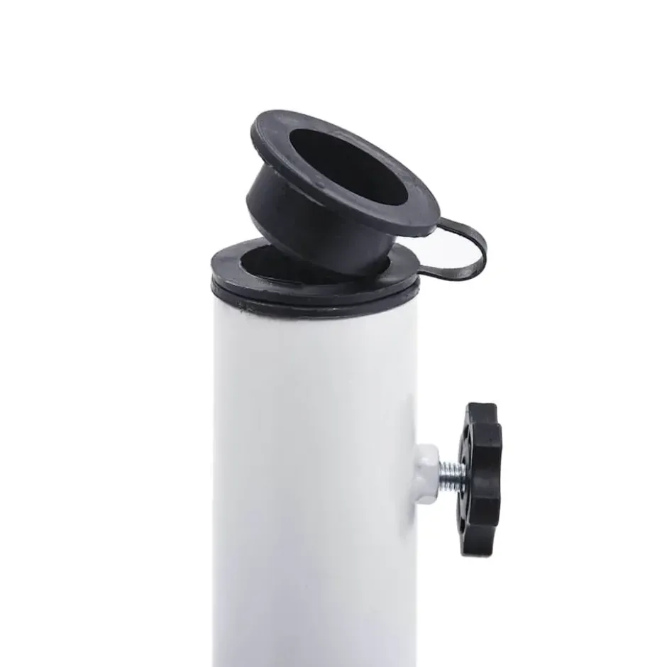 vidaXL - Parasolvoet - Wit - Gietijzer - 48 x 48 x 33 cm