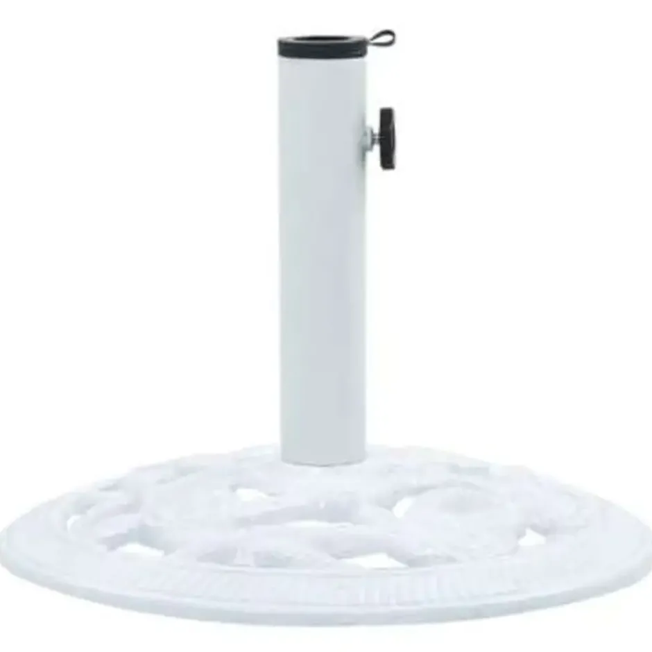 vidaXL - Parasolvoet - Wit - Gietijzer - 40 x 40 x 32 cm