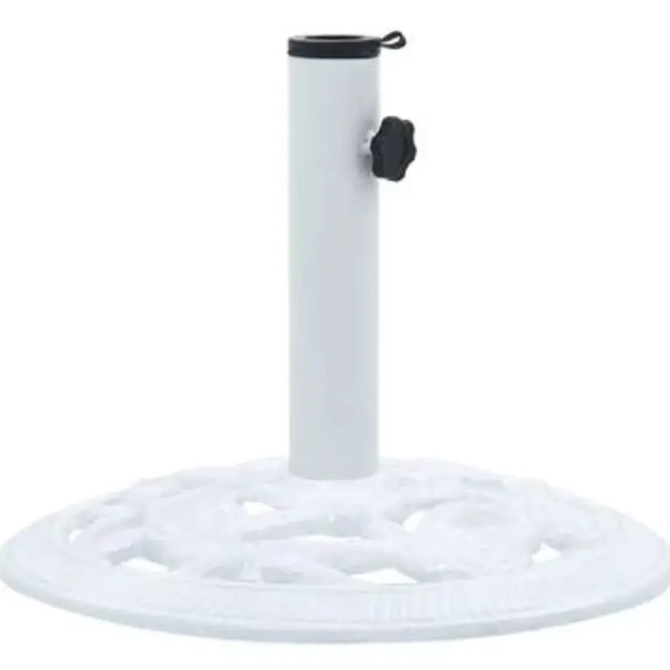 vidaXL - Parasolvoet - Wit - Gietijzer - 40 x 40 x 32 cm