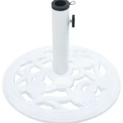 vidaXL - Parasolvoet - Wit - Gietijzer - 40 x 40 x 32 cm