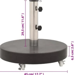 vidaXL - Parasolvoet - Zwart - Graniet