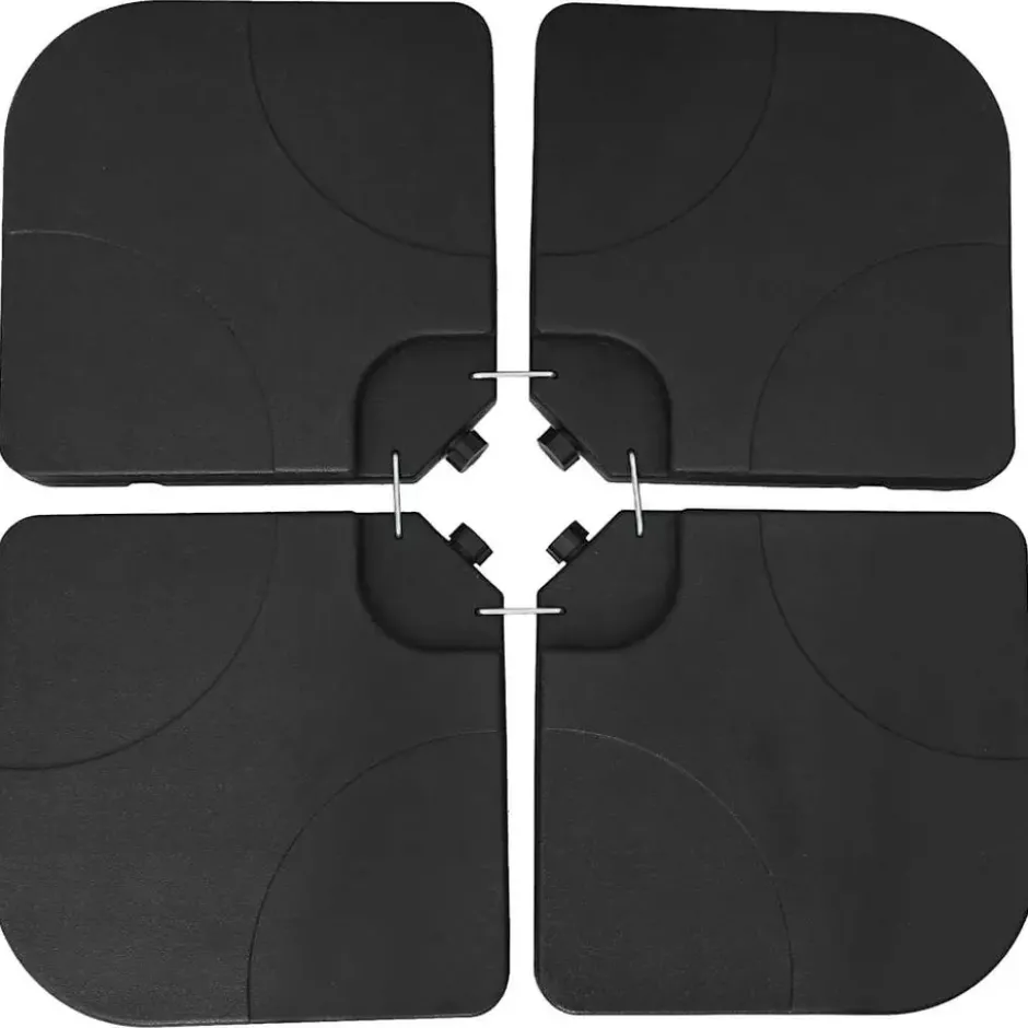 vidaXL - Parasolvoet - Zwart - Kunststof