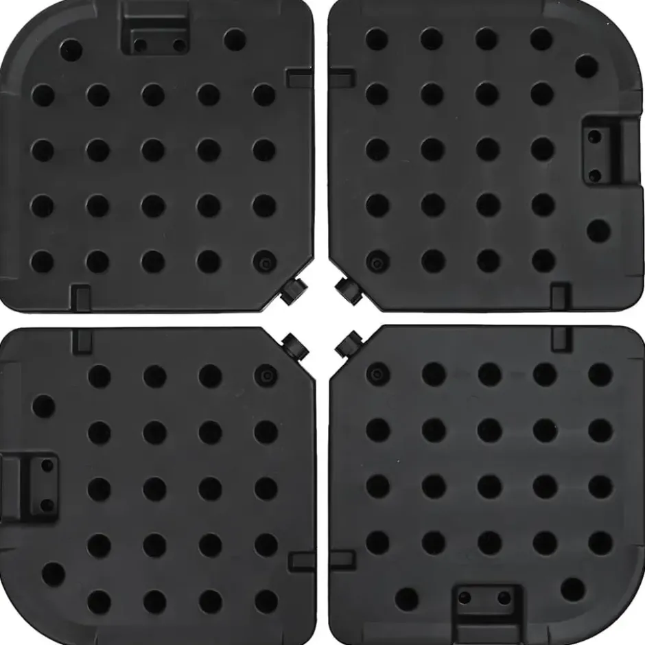 vidaXL - Parasolvoet - Zwart - Kunststof