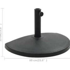 vidaXL - Parasolvoet - Zwart - Polyresin