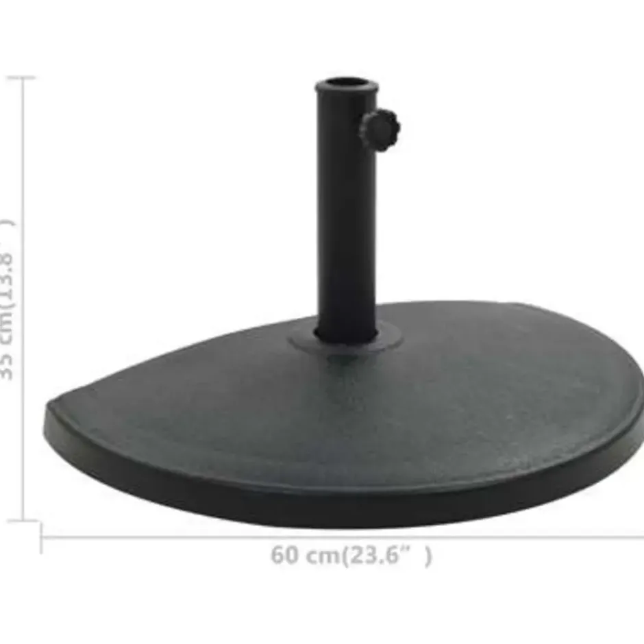 vidaXL - Parasolvoet - Zwart - Polyresin