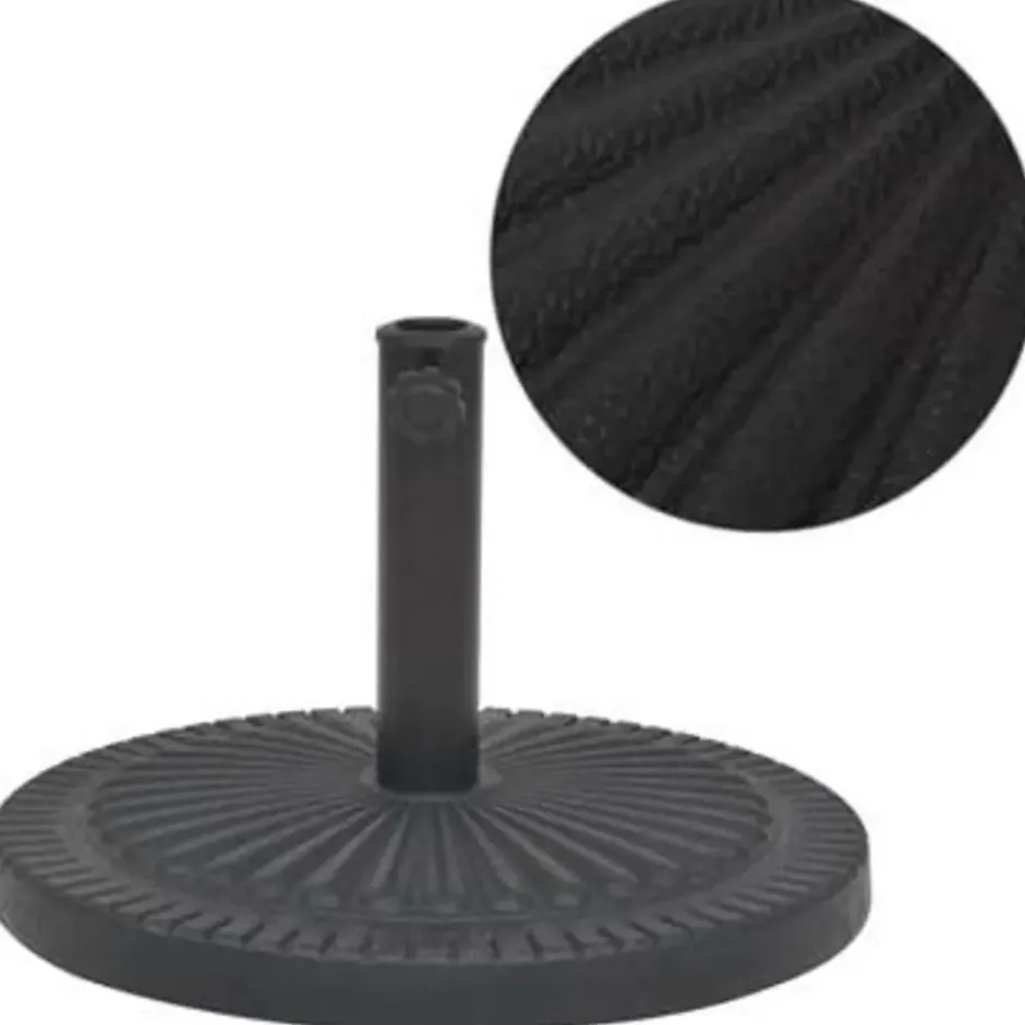 vidaXL - Parasolvoet - Zwart - Staal