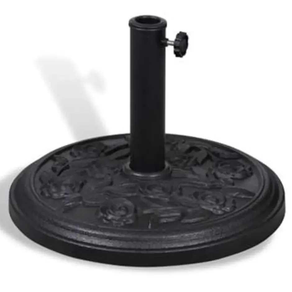 vidaXL - Parasolvoet - Zwart - Staal