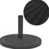 vidaXL - Parasolvoet - Zwart - Staal