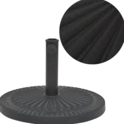 vidaXL - Parasolvoet - Zwart - Staal