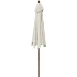vidaXL - Parasol - Wit - Hout